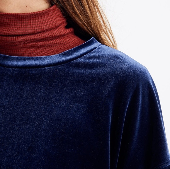 NWT Madewell Velvet Balloon Sleeve Sweatshirt XS - Picture 3 of 4